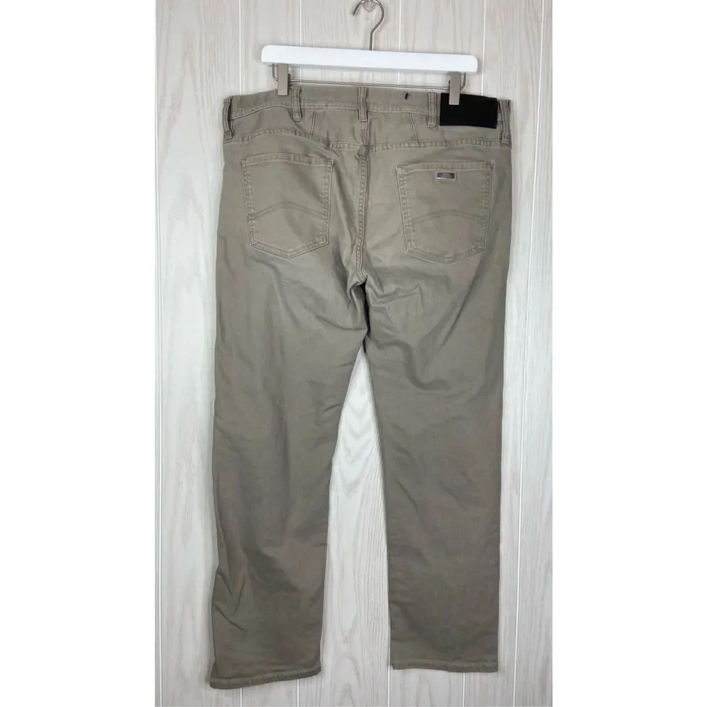 Armani Exchange Men's Army Green Five-Pocket Design Straight Jeans Size 38